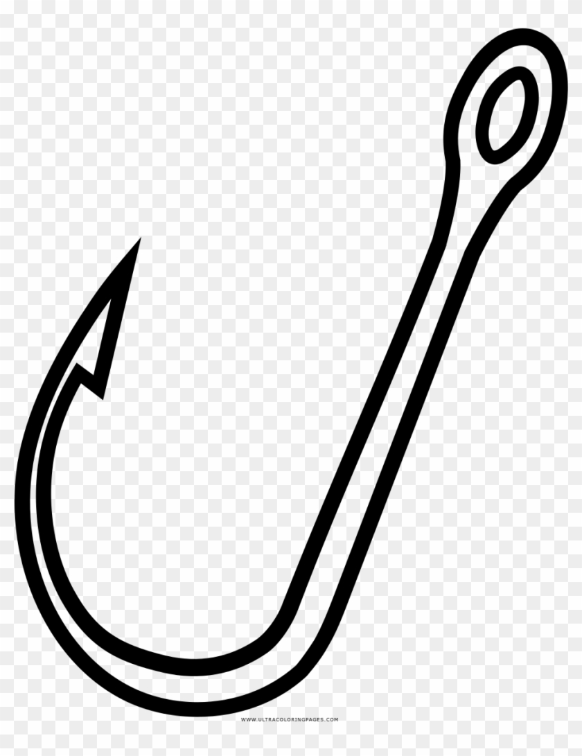 Fish Hook Coloring Page - Fish Hook Coloring Page #1723135