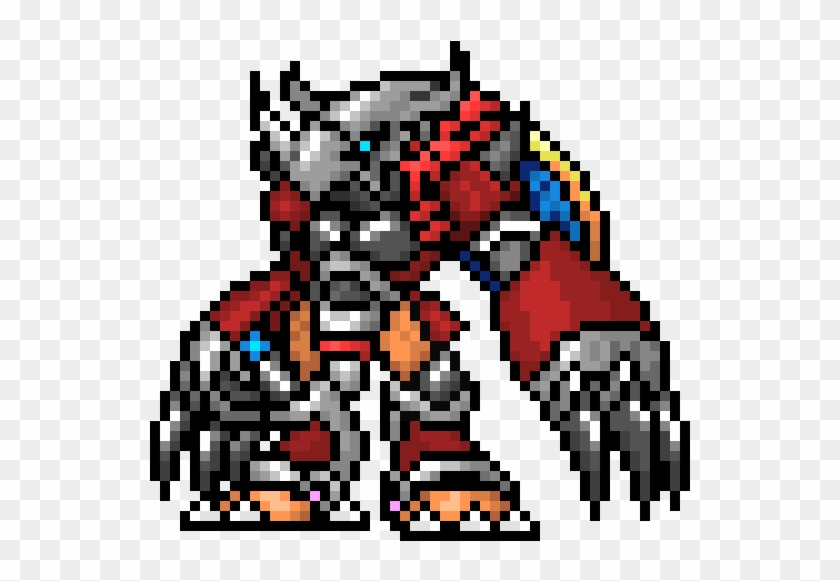 Crimsonwargreymon Redo - Art Pixel Wargreymon #1726827