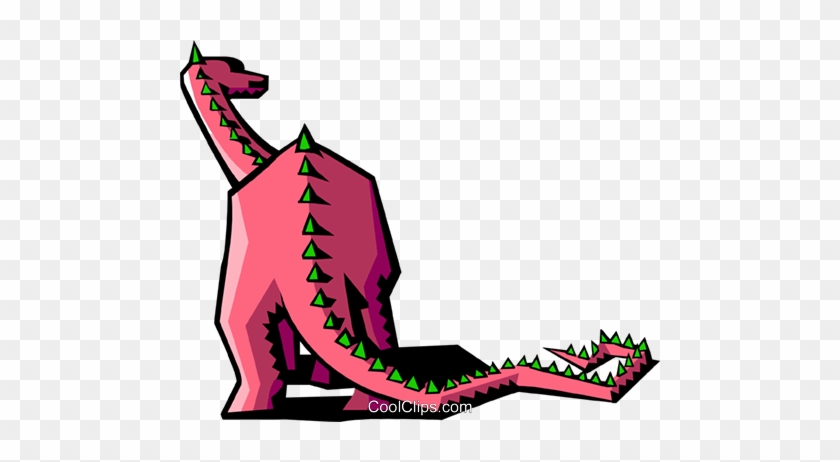 Stylized Dinosaur Royalty Free Vector Clip Art Illustration - Stylized Dinosaur Royalty Free Vector Clip Art Illustration #1727366