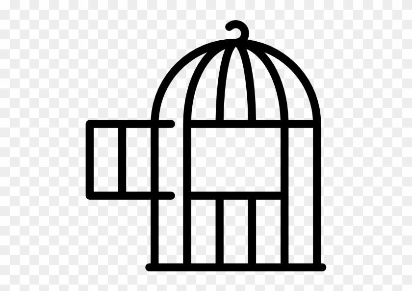 open bird cage clipart