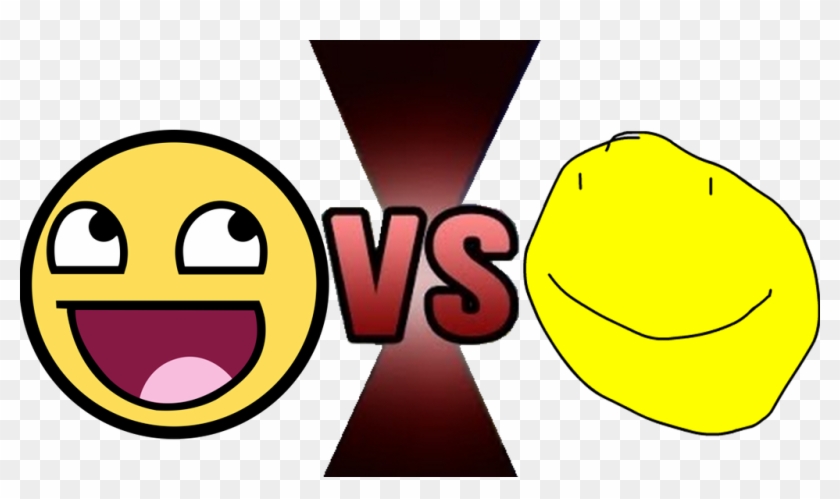 Awesome Face Versus Yellow Face By Brownpen0 Super Super Happy Face Roblox Free Transparent Png Clipart Images Download - yellow smiley face meme roblox