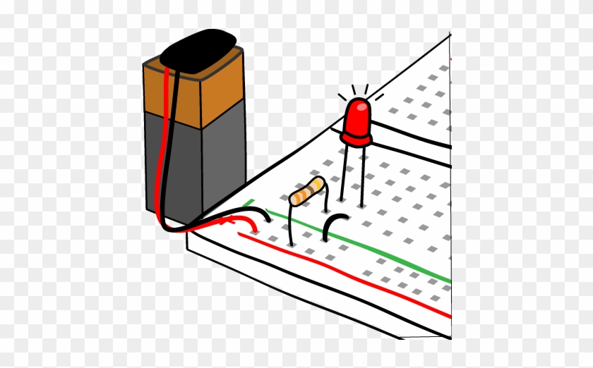 Ch2 Circuit Resistor Led Complete Large Unlabelled - Illustration #1729667