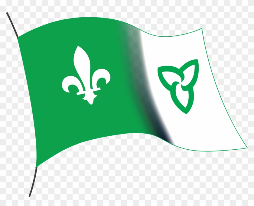 Franco-ontarian Flag - Franco Ontarien Flag Png #1731806