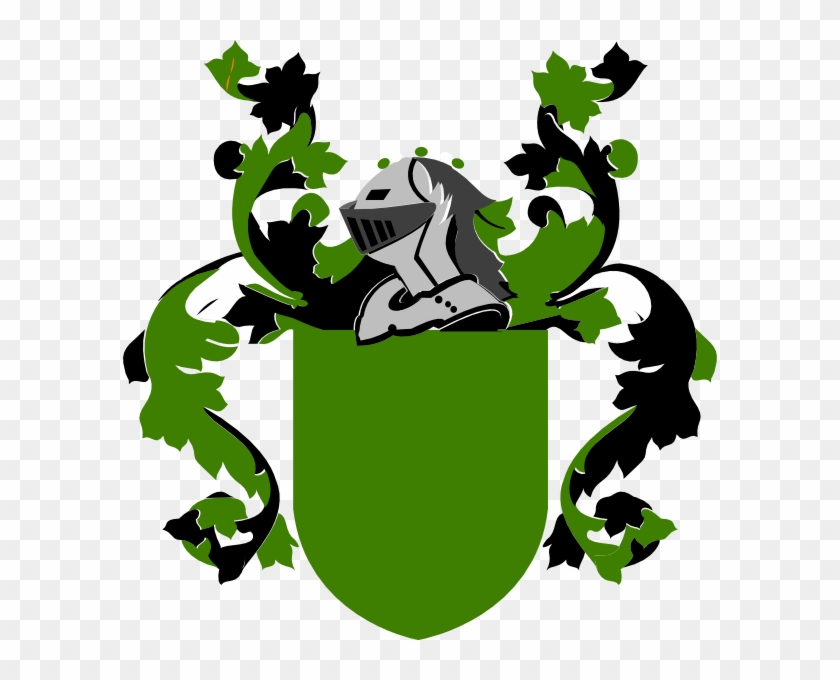 Burley Family Crest Clip Art - Blank Green Coat Of Arms - Free