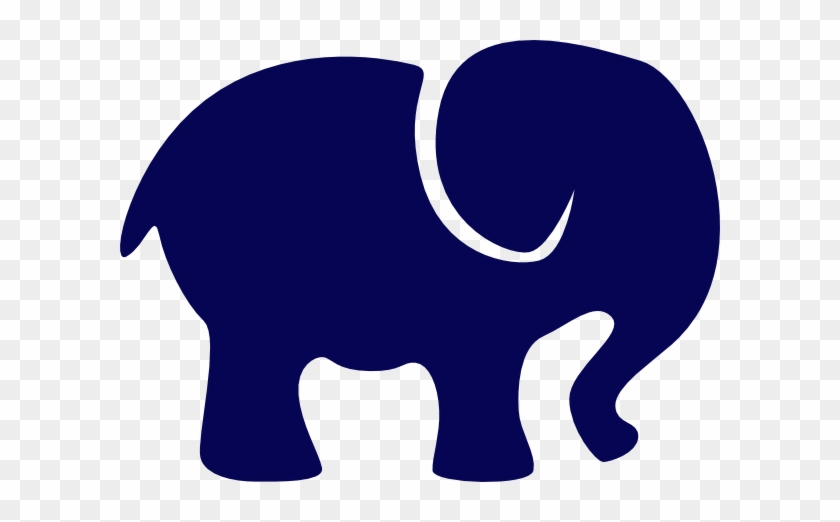 Navy Blue Elephant Clipart #1732577