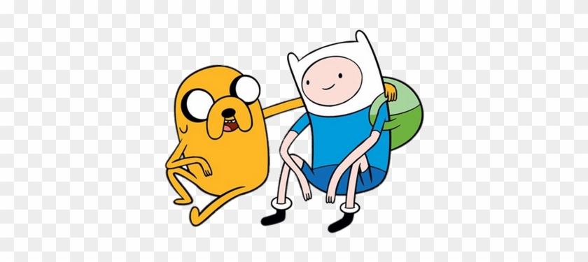 Adventure Time Finn And Jake Sitting Together - Adventure Time #1732890