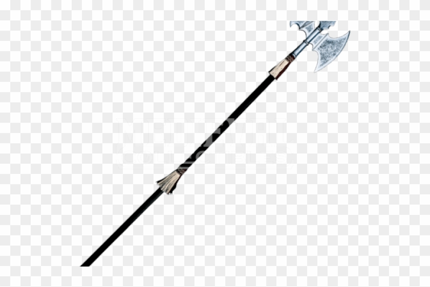 Halberd Clipart Scythe - Black And White Fishing Pole Clipart #1735424