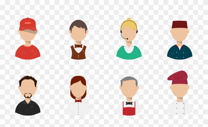 Staff Clipart Restaurant Staff - Restaurant Staff Cartoon Png #1736058