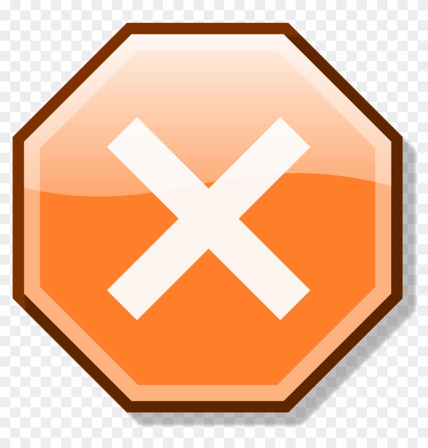 Stop X Nuvola Orange - Scalable Vector Graphics #1736211