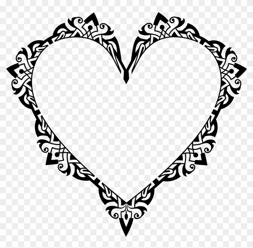 Ornamental Clipart Heart - Clip Art #1736398