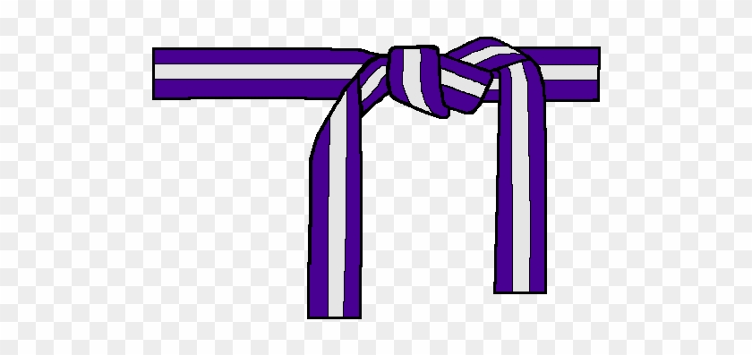 Purple Belt W/ White Stripe - Green White Stripe Belt #1739311