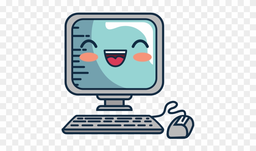 Kawaii Desktop Computer Icon - Kawaii Computer - Full Size PNG Clipart ...