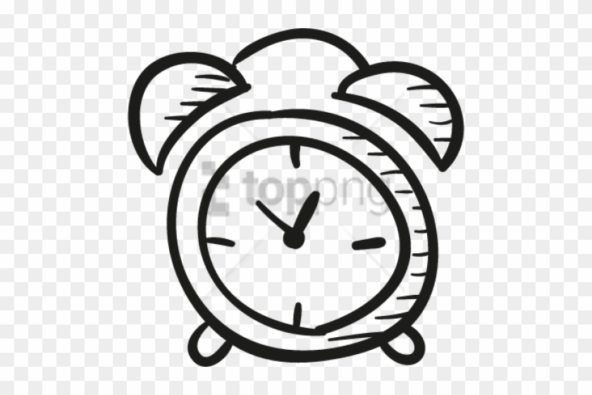 Free Alarm Clock Drawing Image With Transparent Background - Alarm Clock Drawing  Easy - Free Transparent PNG Clipart Images Download