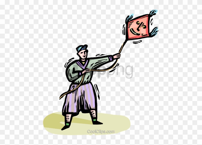 Free Png Boy Flying A Kite Royalty Free Vectorillustration - Cartoon #1743564