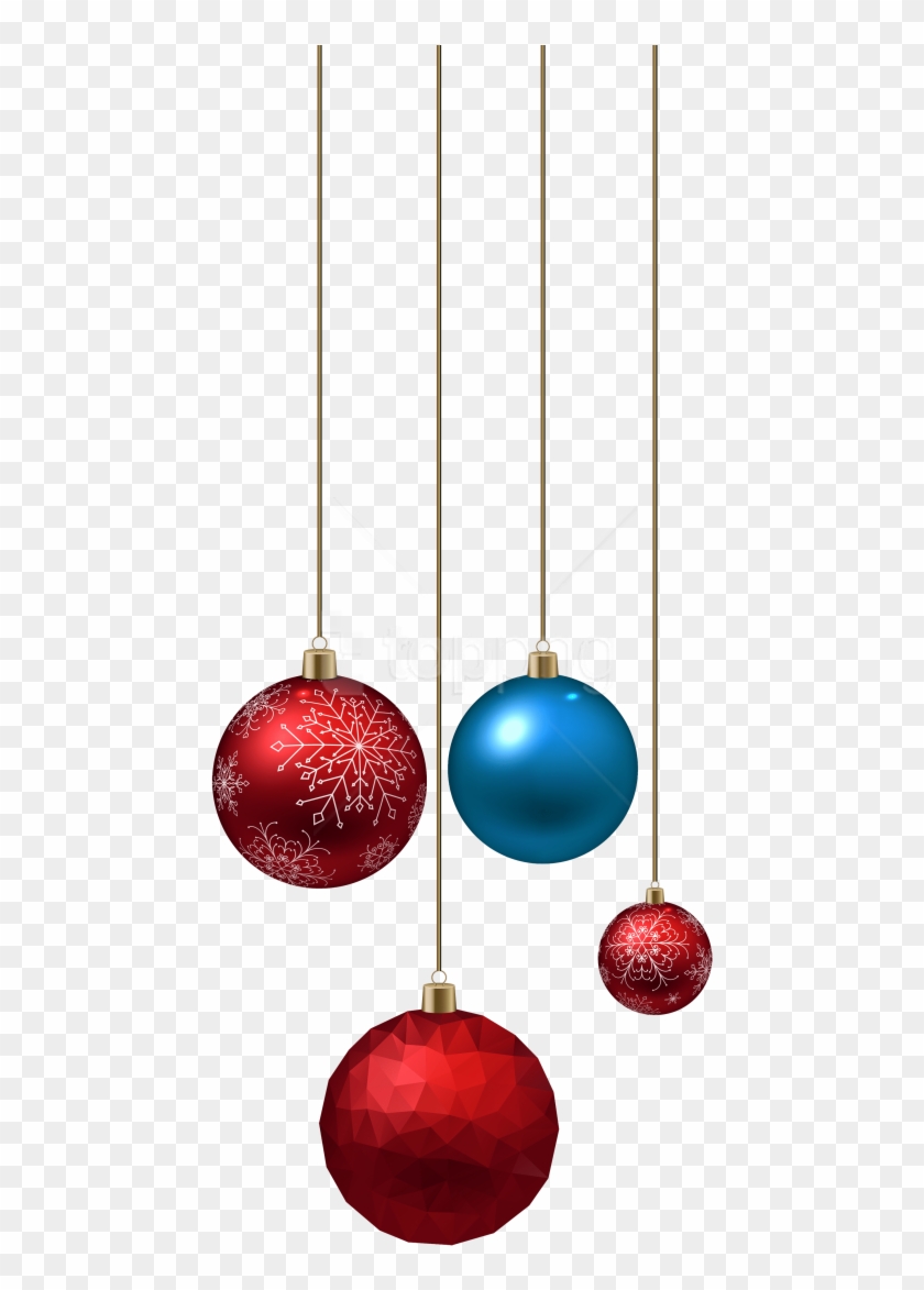 Free Png Download Blue And Red Christmas Ball Clipart - Png Format ...