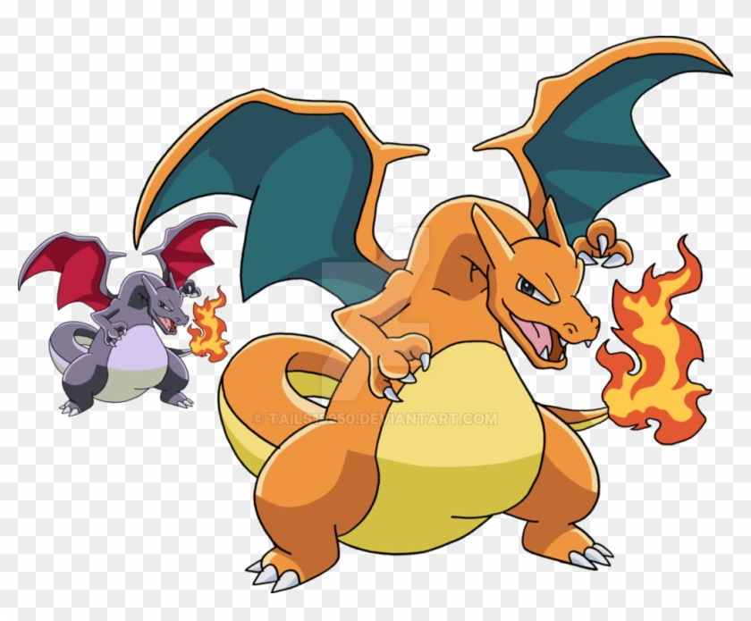 Explore More Art In The Video Game Category - Red And Charizard Png #1744979