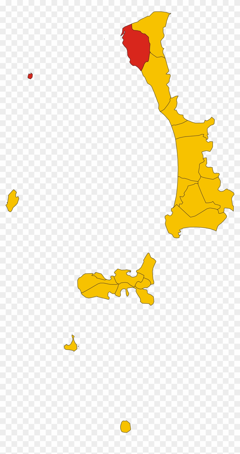 Map Of Comune Of Livorno - Isola D Elba #1745737