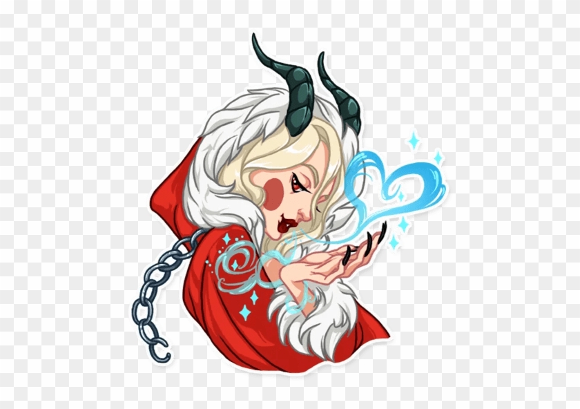 “lady Krampus” Stickers Set For Telegram - Леди Крампус Стикеры Телеграмм #1745920