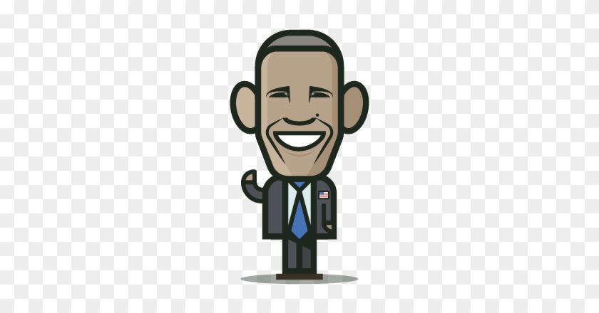 Loogmoji Of Barrack Obama - Cartoon #1747697