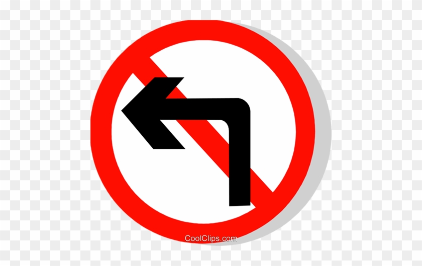 Eu Road Sign, No Left Turn Royalty Free Vector Clip - Nao Vire A ...