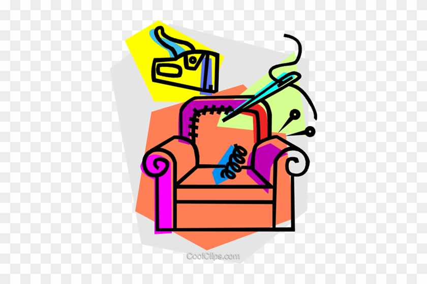 Re Upholster Royalty Free Vector Clip Art Illustration - Upholsterer #1754445