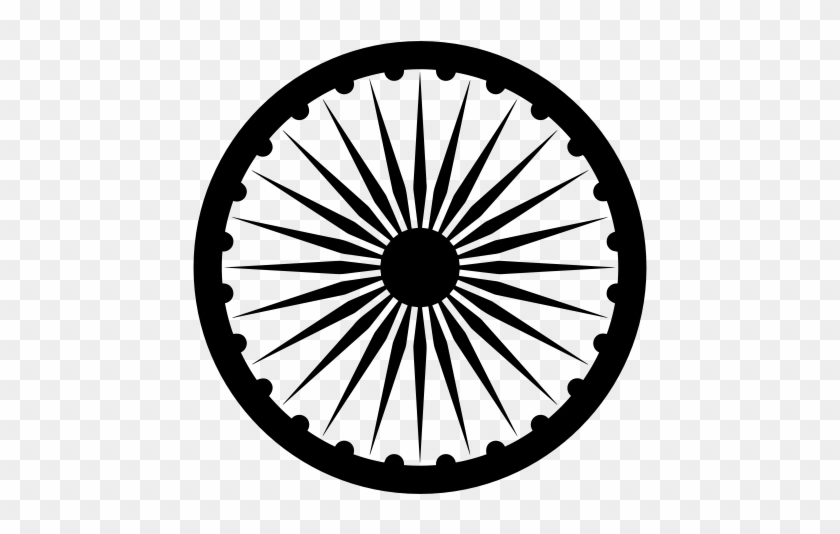 Ashoka chakra indian emblem icon Royalty Free Vector Image