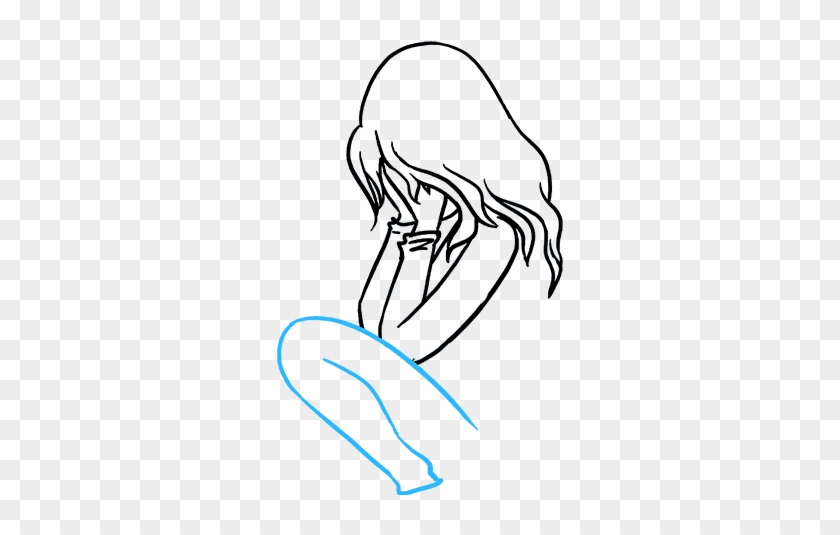 680 X 678 6 - Drawing Of A Girl Crying #1761394