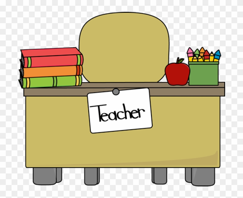 Classroom - Table - Clipart - Teacher Desk Clipart #269340