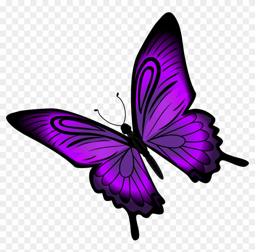 Purple Butterfly Clip Art - Purple Butterfly Clip Art #47789