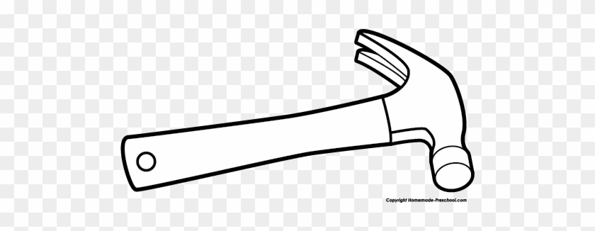 Gray Clipart Hammer - Hammer Black And White Clip Art #49751