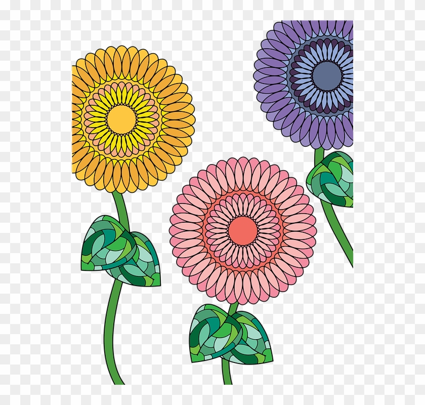 Vintage Sunflower Cliparts 21, Buy Clip Art - Zinnia #272144