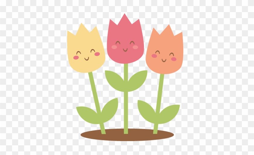 Happy Tulips Svg Scrapbook Cut File Cute Clipart Files - Clip Art ...