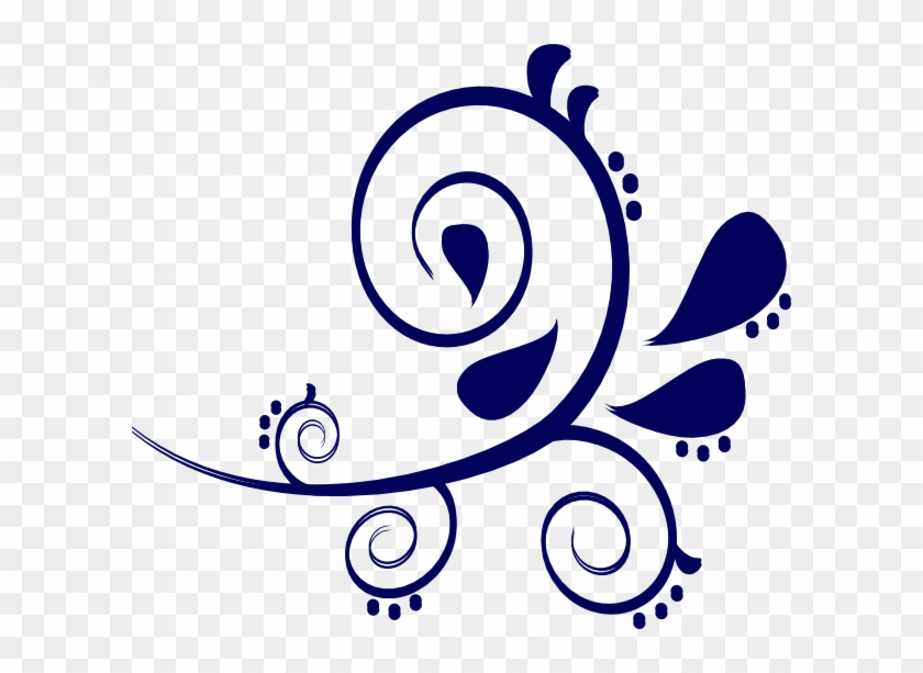 Paisley Curves Blue Png Clip Art - Free Paisley Clip Art #273752