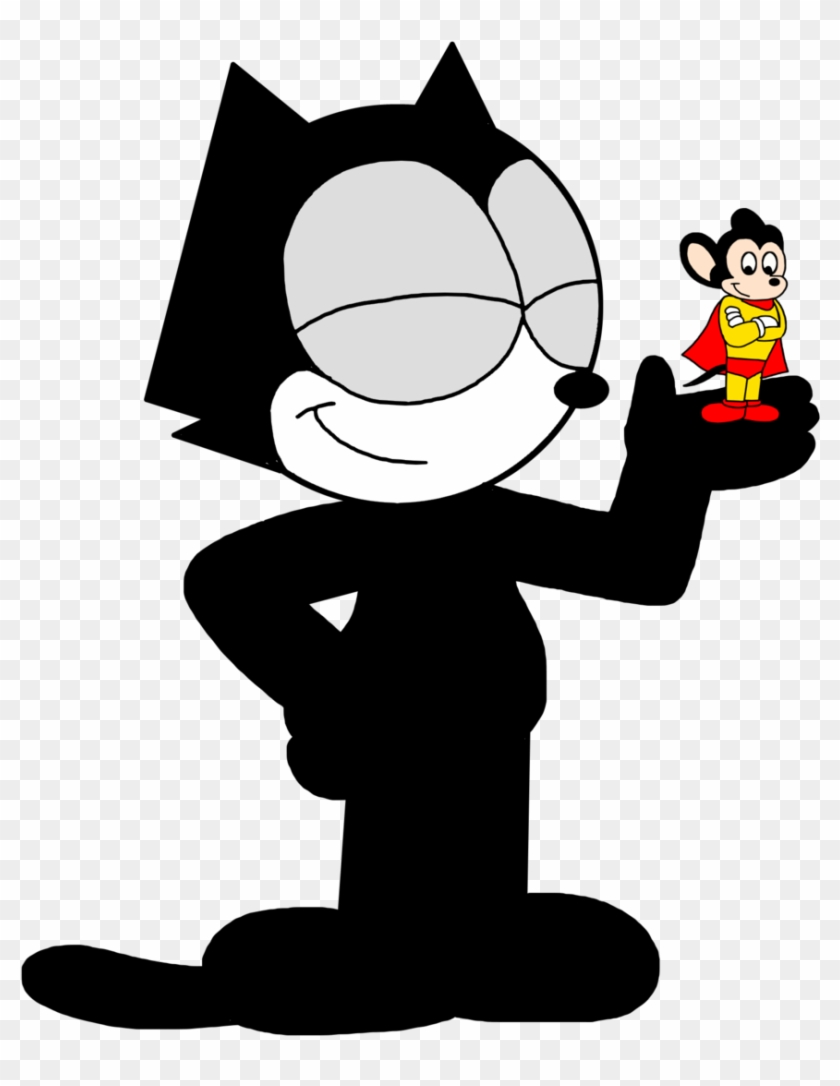 Felix With Mighty Mouse By Marcospower1996 - Cartoon - Free Transparent ...