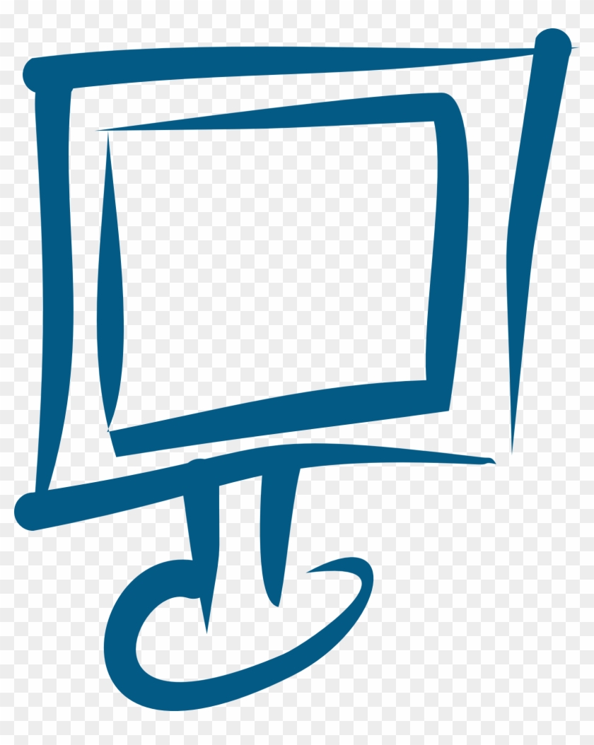 Computer Monitor Vector Sketch Computer Technology Desktop Vector,  Computer, Technology, Desktop PNG and Vector with Transparent Background  for Free Download