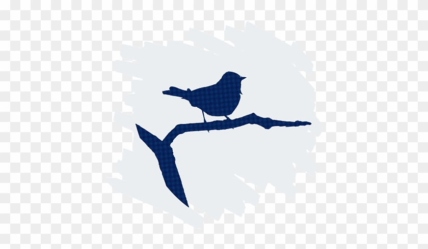 Blue Bird Silhouette Modern Bird Art T Shirt For Sale - Silhouette #276545