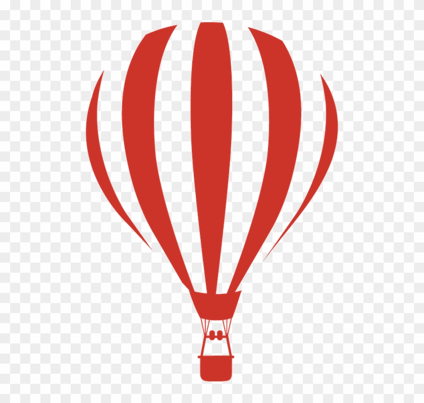 Hot Air Balloon Clipart Red - Hot Air Balloon Silhouette Png - Full ...