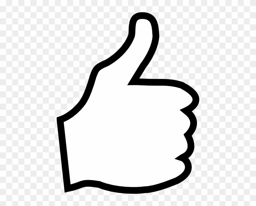 White Thumbs Up Clip Art At Clker - Draw A Thumbs Up - Full Size PNG ...