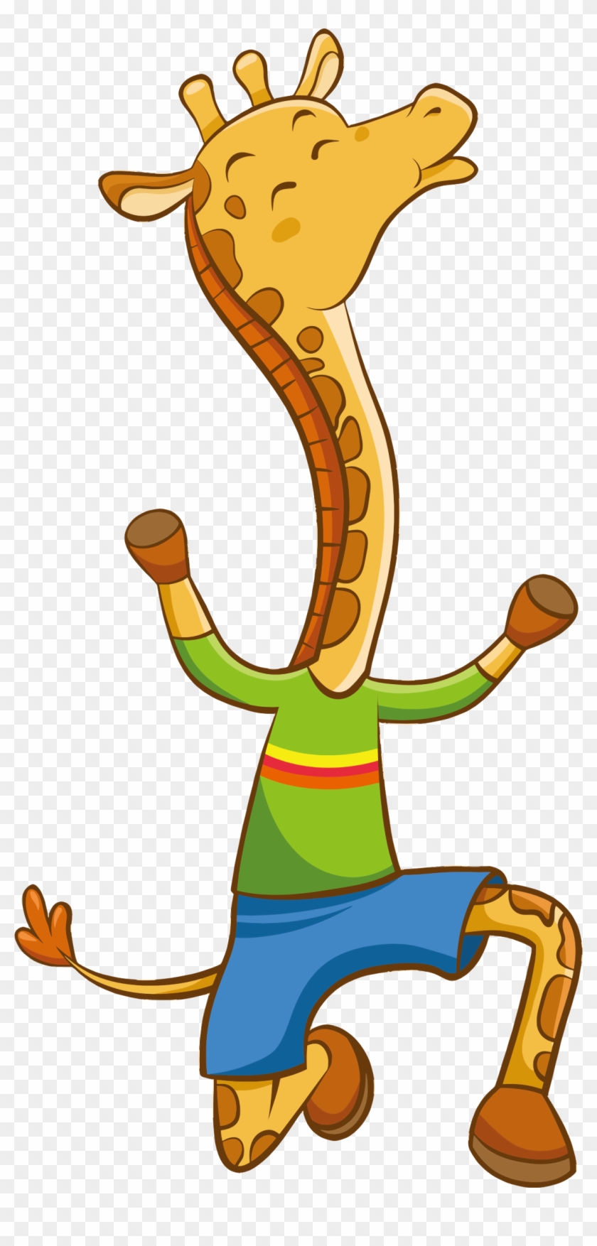 Clipart Cartoon Giraffe Png - Zürafa Çizgi Png #278878