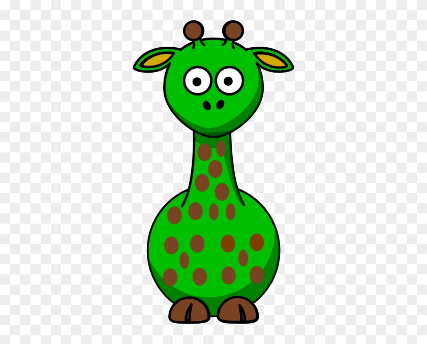 Green Giraffe With 19 Dots Clip Art - Cartoon Giraffe #279088