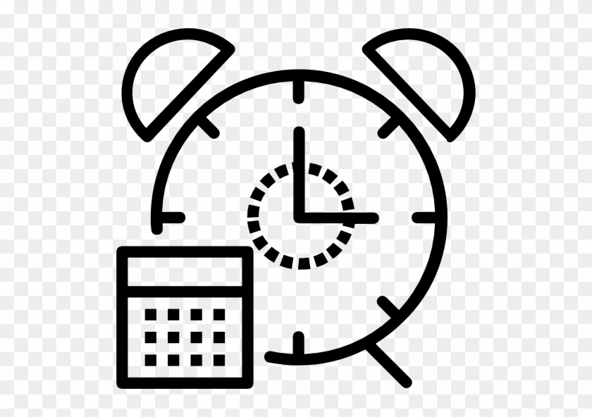 Alarm Clock Free Icon - Alarm Clock Lineart Png #280256