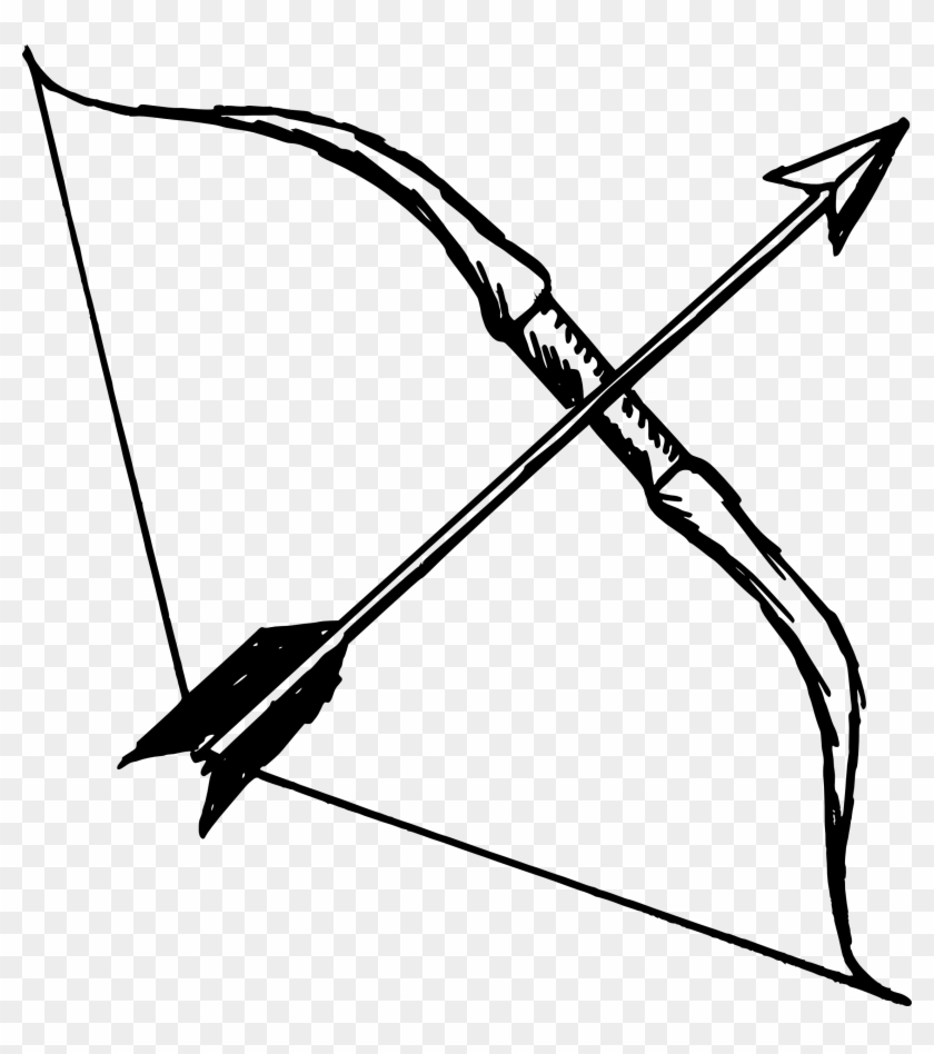 Image Of Bow And Arrow - Bow And Arrow Drawing #281085