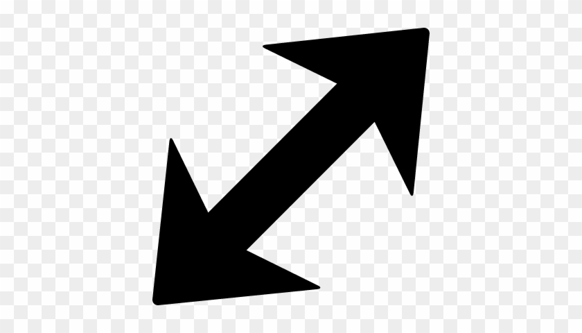 Double Black Arrow In Diagonal Vector - Flechas De Dos Puntas #281593