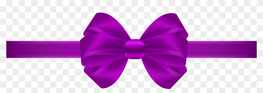 Bow Tie Clipart Violet - Purple Bow Clip Art #283189