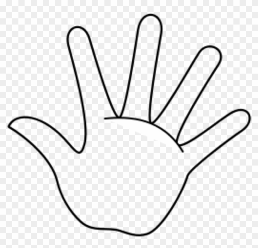 Handprint Outline Hand Outline Template Printable Clipart Hand Coloring Page Free Transparent Png Clipart Images Download