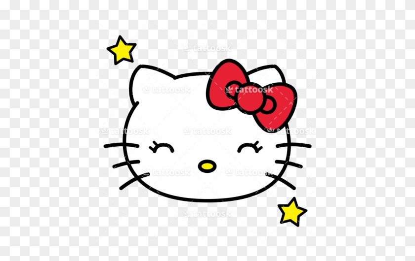 Cute Hello Kitty Face Tattoo Design For Girls Hello Kitty Goth Png Free Transparent Png Clipart Images Download