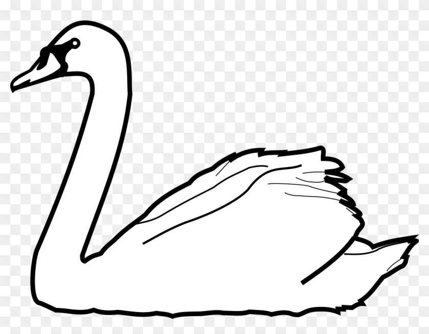 Swan Clipart Outline - Dessin De Cygne À Imprimer - Full Size PNG