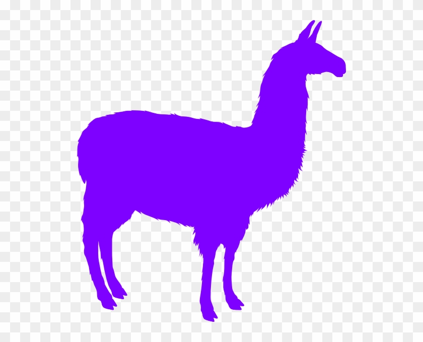 Logo Purple Solid Clip Art At Clker - Llama Silhouette #286693