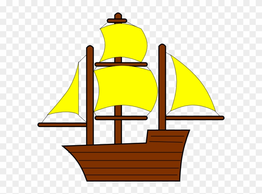 Yellow Pirate Ship Clip Art At Clker - Ship Clip Art #287710