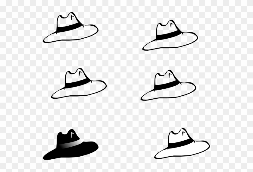 Pirate - Hat - Clipart - Black - And - White - Six Hats #287798